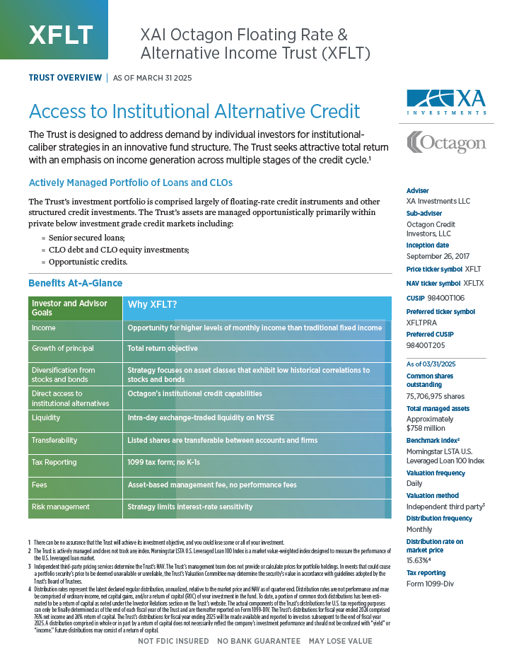 1Q25 XFLT Trust Overview