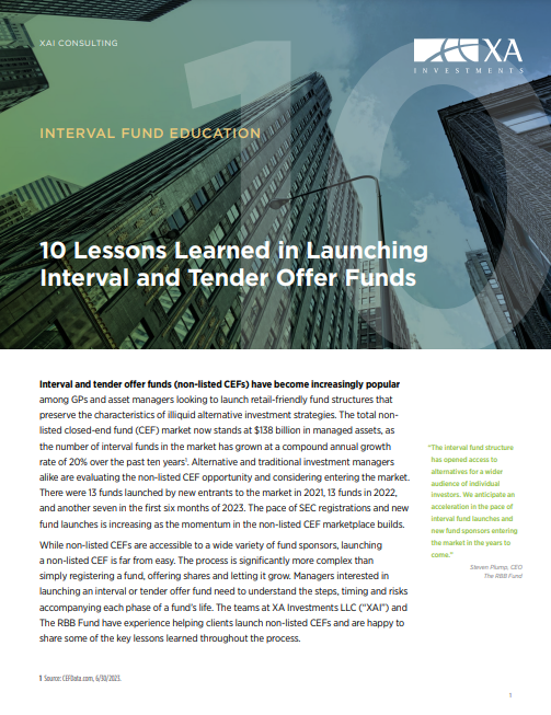 10 Lessons Learned in Launching Interval and Tender Offer Funds